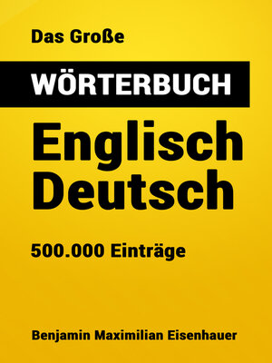 cover image of Das Große Wörterbuch Englisch--Deutsch